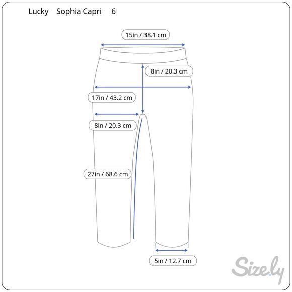 ⬇️SALE⬇️ Lucky Brand Capri 6 Womens Sophia Capri White Tan Mid Rise - Picture 2 of 6